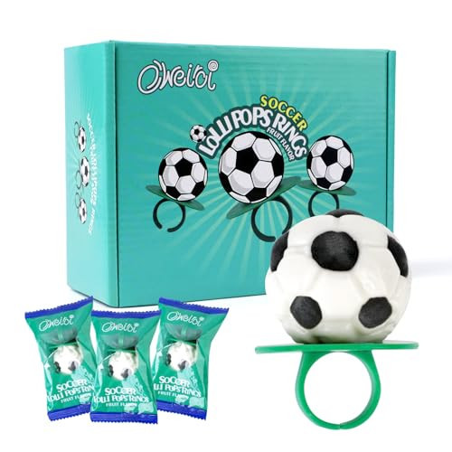 Soccer Ring Lollipops,Individually Wrapped Candy for Birthday Party Favors,football Candy Lollipops Suckers,18 Count | Amazon (US)