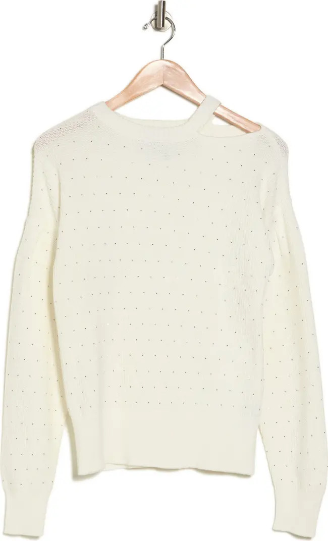 Crystal Embellished Cutout Sweater | Nordstrom Rack
