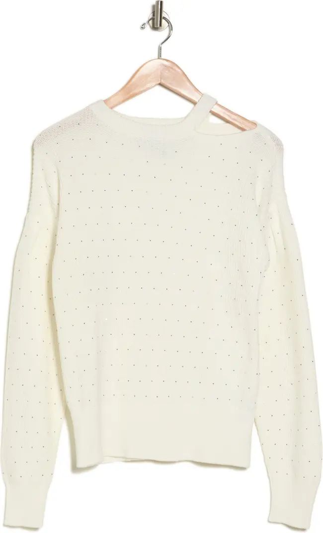 Crystal Embellished Cutout Sweater | Nordstrom Rack