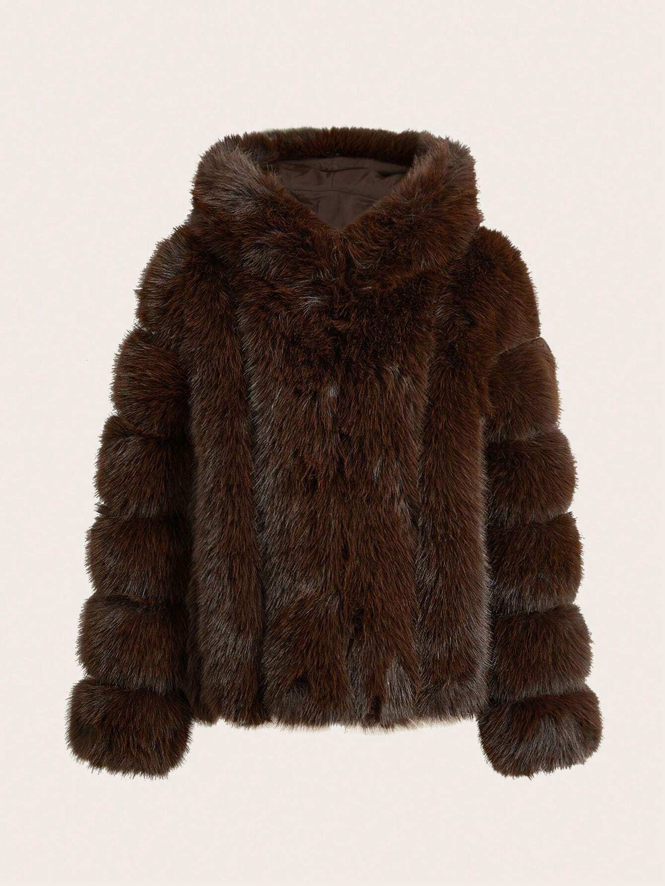 Anewsta New Fashionable Faux Fox Fur Coat For Women, Warm Furry Outwear For Autumn & Winter | SHEIN