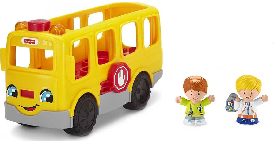 Fisher-Price Little People Musical Toddler Toy Sit with Me School Bus with Lights Sounds & 2 Figu... | Amazon (US)