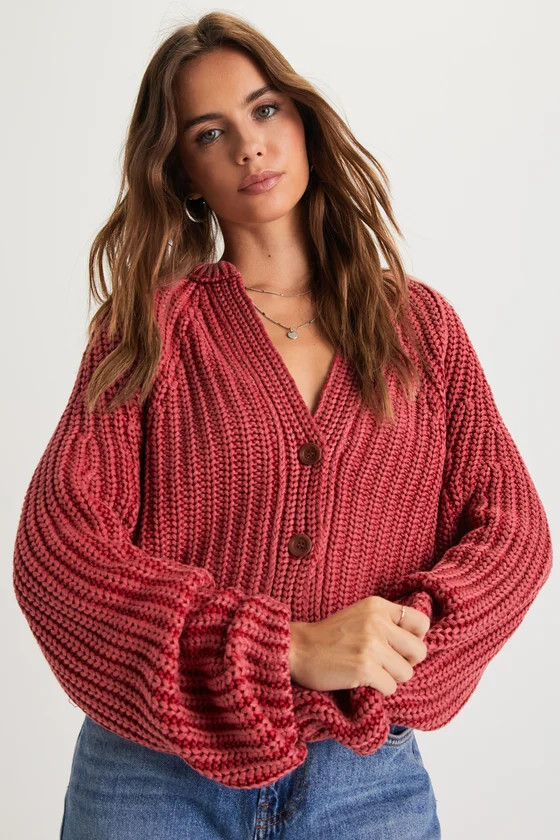 Sweet Nothing Rose Pink Button-Up Cardigan Sweater | Lulus (US)