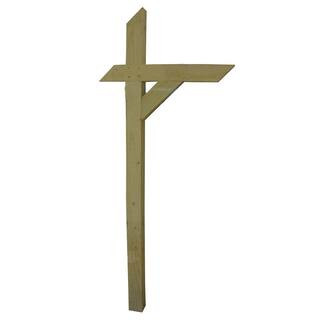 6 ft. x 3-1/2 in. Slant Top Treated Mailbox Post 0622854 - The Home Depot | The Home Depot