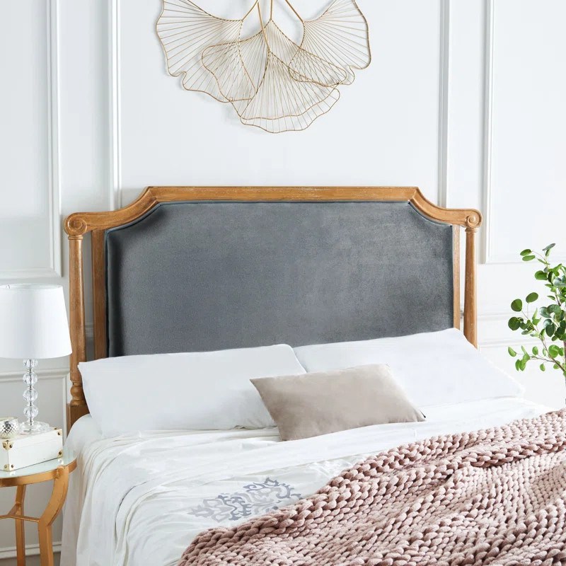Anspach Queen Velvet Upholstered Panel Headboard | Wayfair North America