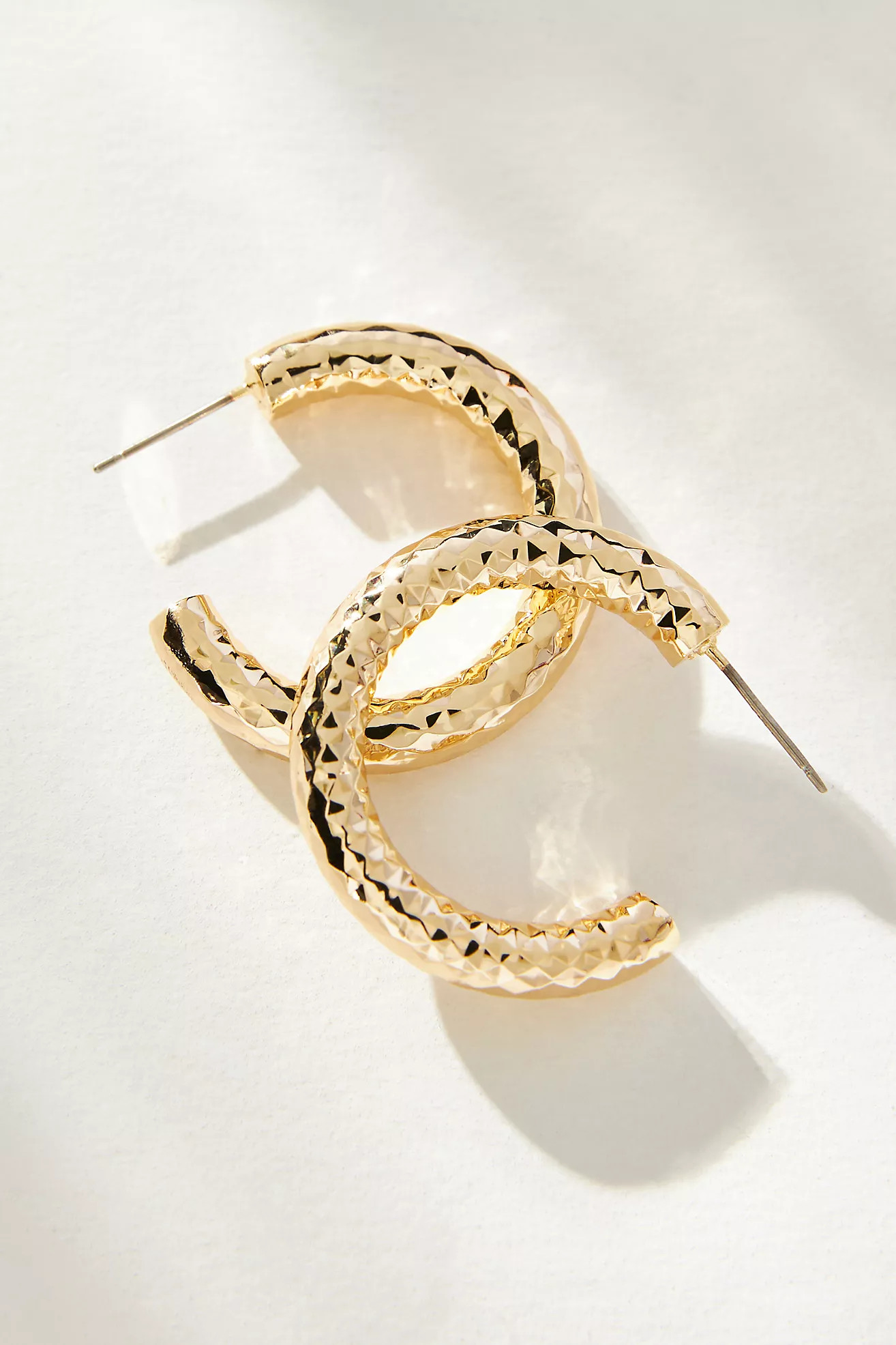 Small Hammered Hoop Earrings | Anthropologie (US)