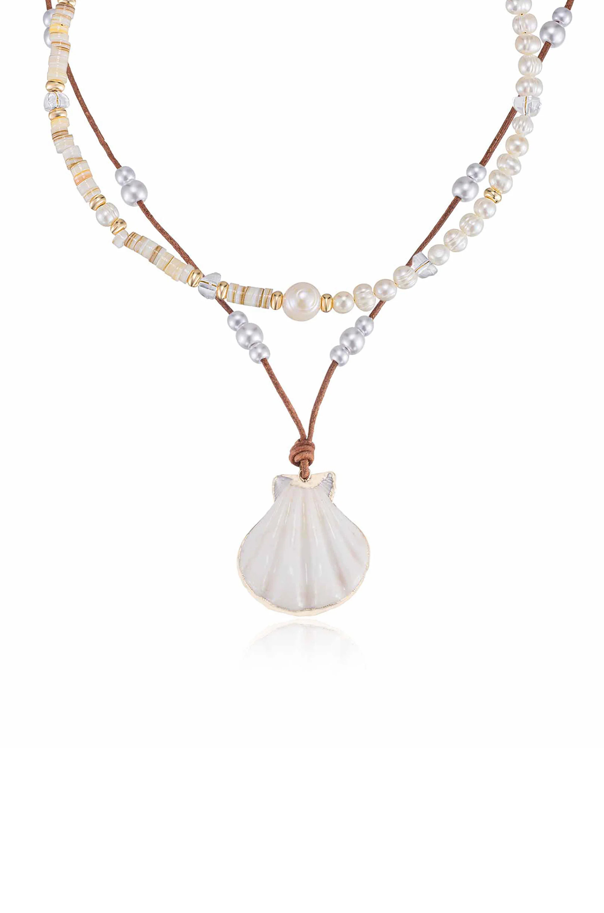 Beach Days Shell Pendant Necklace Set | Ettika