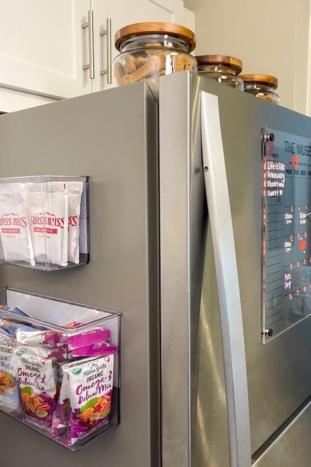 Kitchen organization, iDesign magnetic bins, magnetic fridge calendar 

#LTKhome