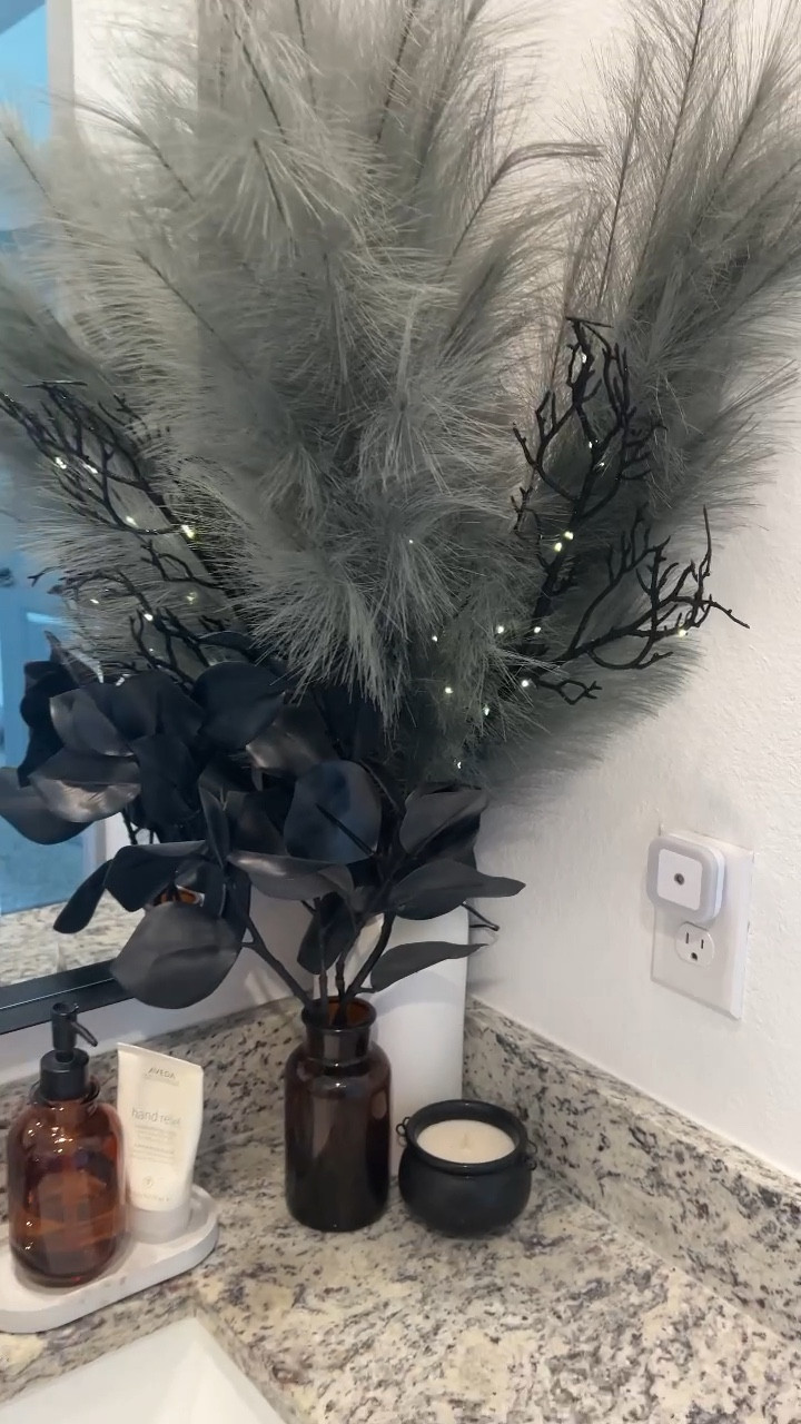 Halloween home decor spooky home decor bathroom decor Halloween lights Halloween wreath black plant cauldron candle

#LTKHalloween #LTKSeasonal #LTKhome