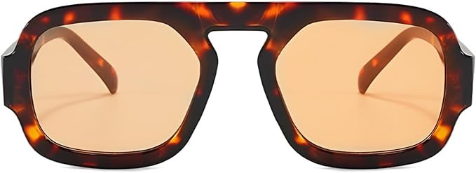 ADE WU Trendy Square Sunglasses for Women Men,Vintage Square Aviator Sunglasses Fashion 70s Inspi... | Amazon (US)