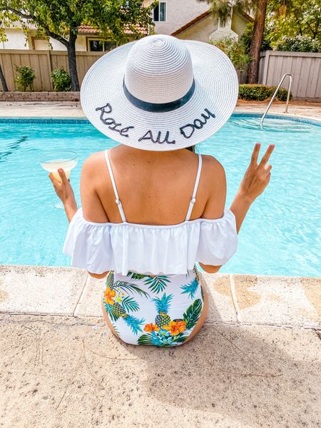 Rose all day hat by the pool! Tropical swimsuit and floppy hat from Amazon! 

#LTKFindsUnder50 #LTKSeasonal #LTKSwim