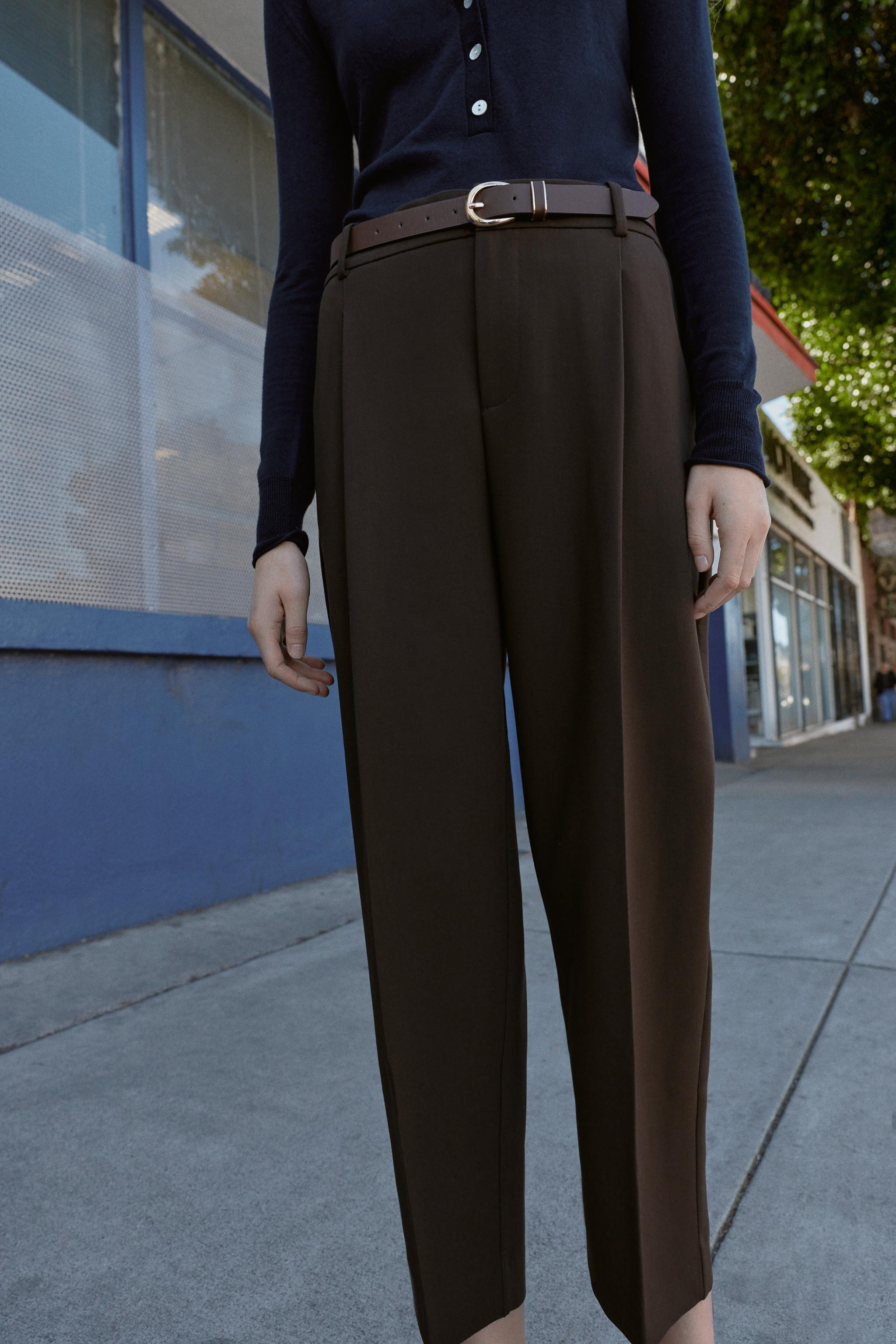 DARTED TROUSERS WITH BELT | Zara UK