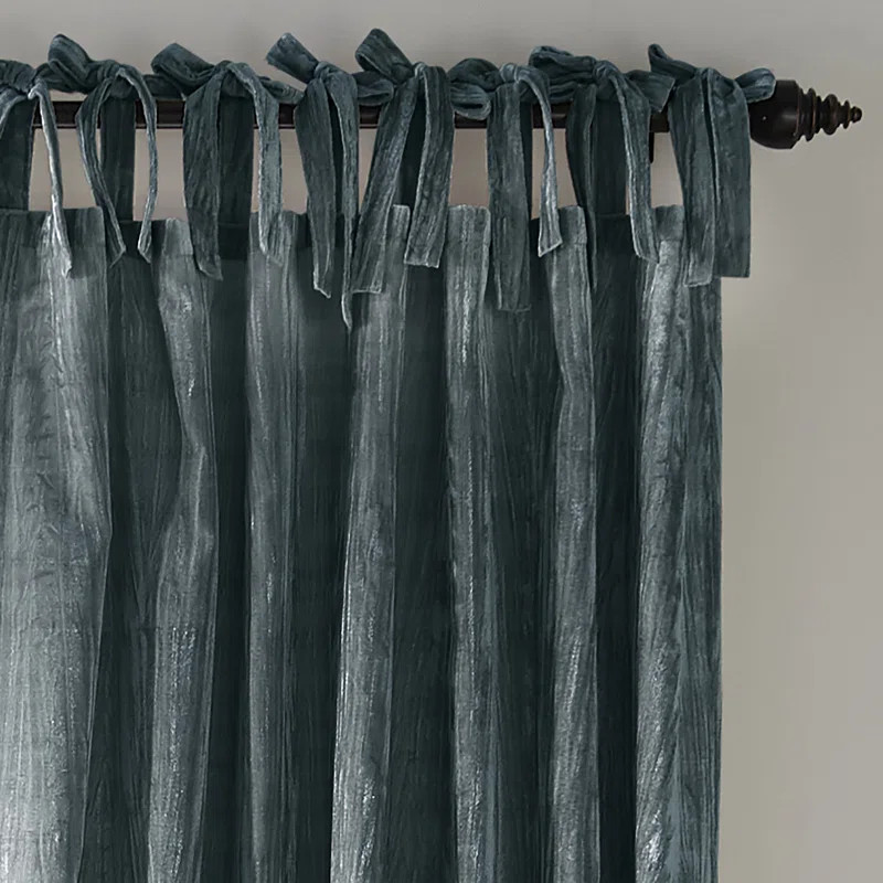 Damaya Velvet Semi-Sheer Curtain Panel | Wayfair North America