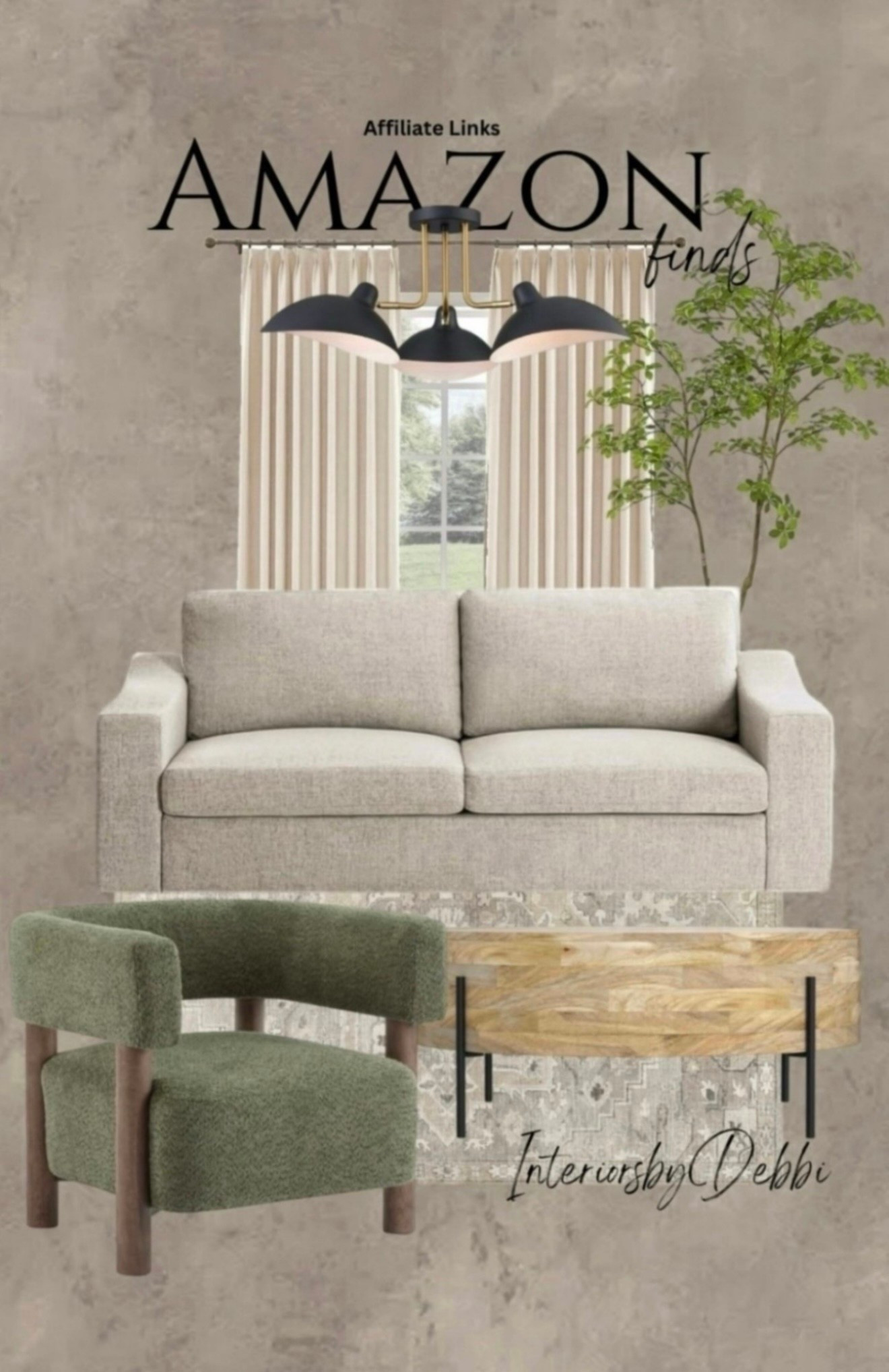 Amazon Finds
Drapery, area rug, sofa, accent chair, coffee table, faux tree, chandelier, transitional home, modern decor, amazon find, amazon home, target home decor, mcgee and co, studio mcgee, amazon must have, pottery barn, Walmart finds, affordable decor, home styling, budget friendly, accessories, neutral decor, home finds, new arrival, coming soon, sale alert, high end look for less, Amazon favorites, Target finds, cozy, modern, earthy, transitional, luxe, romantic, home decor, budget friendly decor, Amazon decor #amazonhome

#LTKSeasonal #LTKHome