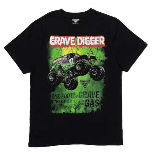 Monster Jam Racing T-Shirt in Grave Digger Jet Black at Nordstrom, Size Medium | Nordstrom
