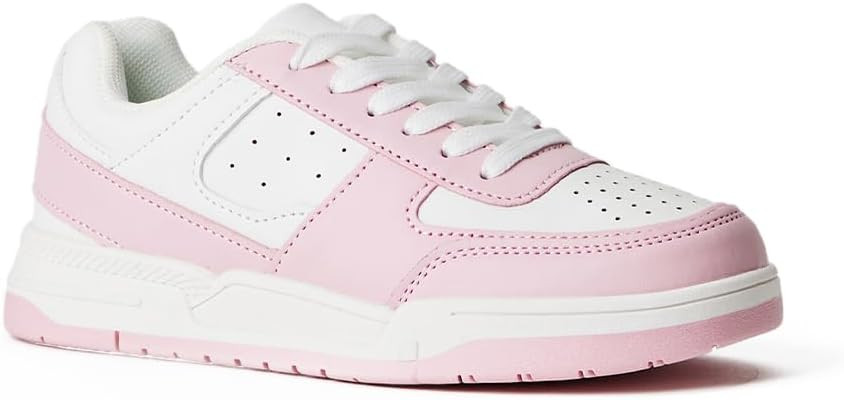 FabKids Girls' Vintage Tennis Shoes Classic Sneakers Breathable Non-Slip Athletic Shoes Cute Lace Up Casual Shoes for Kids | Amazon (US)