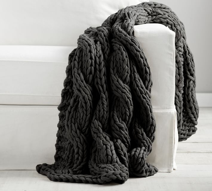 Colossal Handknit Throws | Pottery Barn (US)
