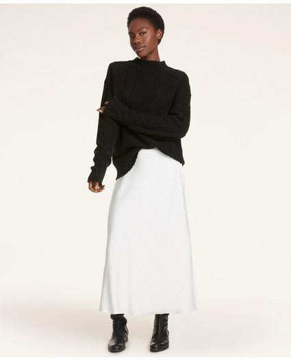 Satin Bias Cut Skirt | Brooks Brothers