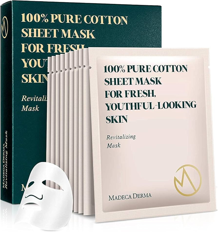 Madeca Derma 10 Pack Revitalizing Mask for Women (Pack of 1) - Face Mask Sheet Korean Skincare - ... | Amazon (US)