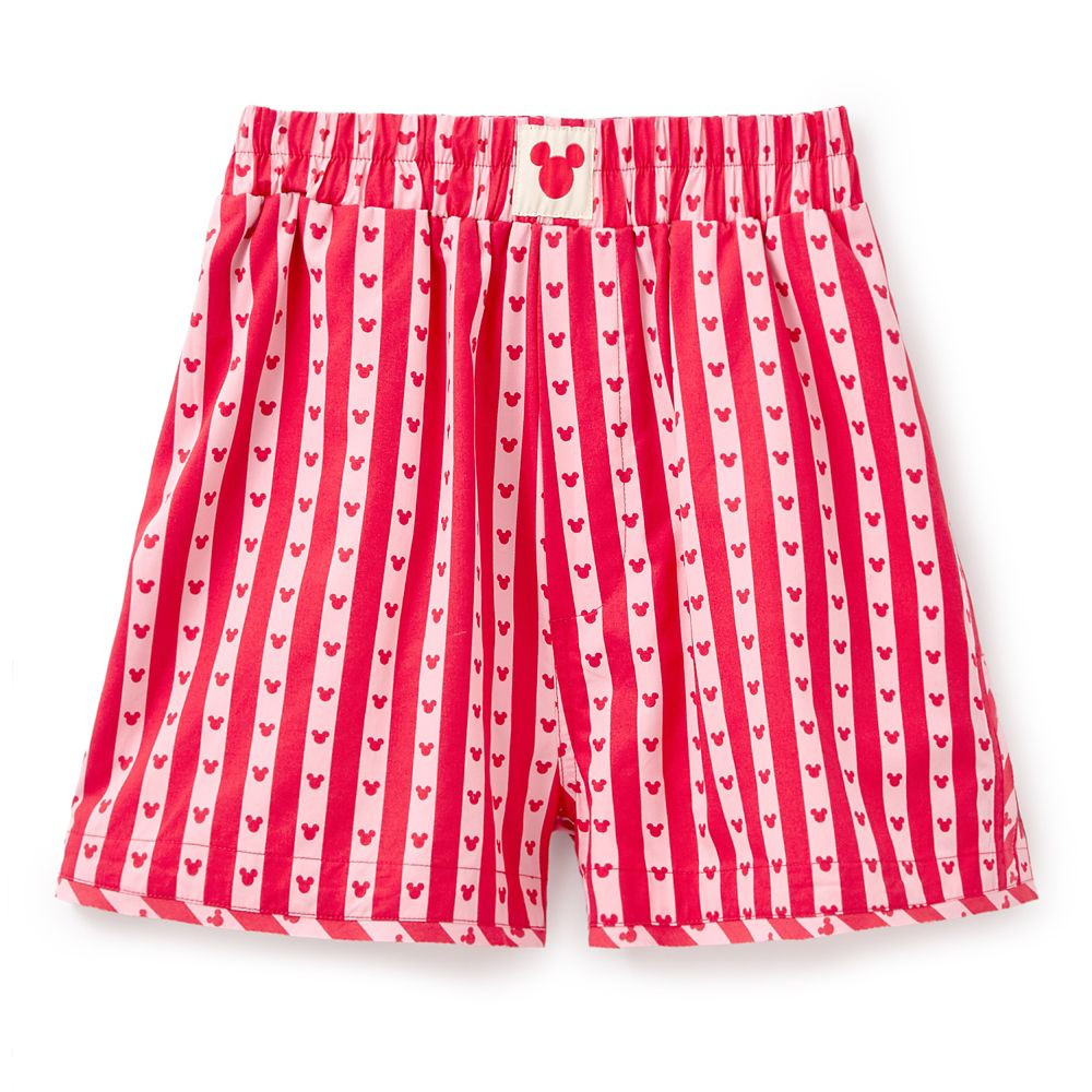 Mickey Mouse Icon Striped Pajama Boxer for Women | Disney Store