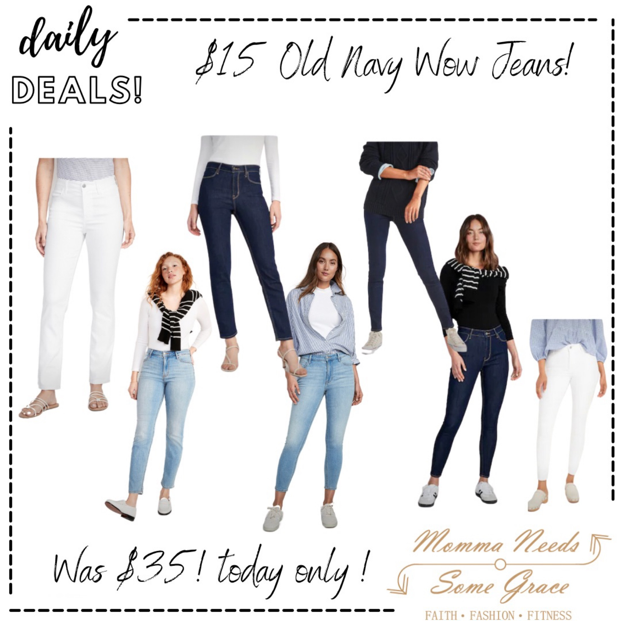 $15 wow jeans on sale at Old Navy today! 

#LTKunder100 #LTKsalealert #LTKunder50
