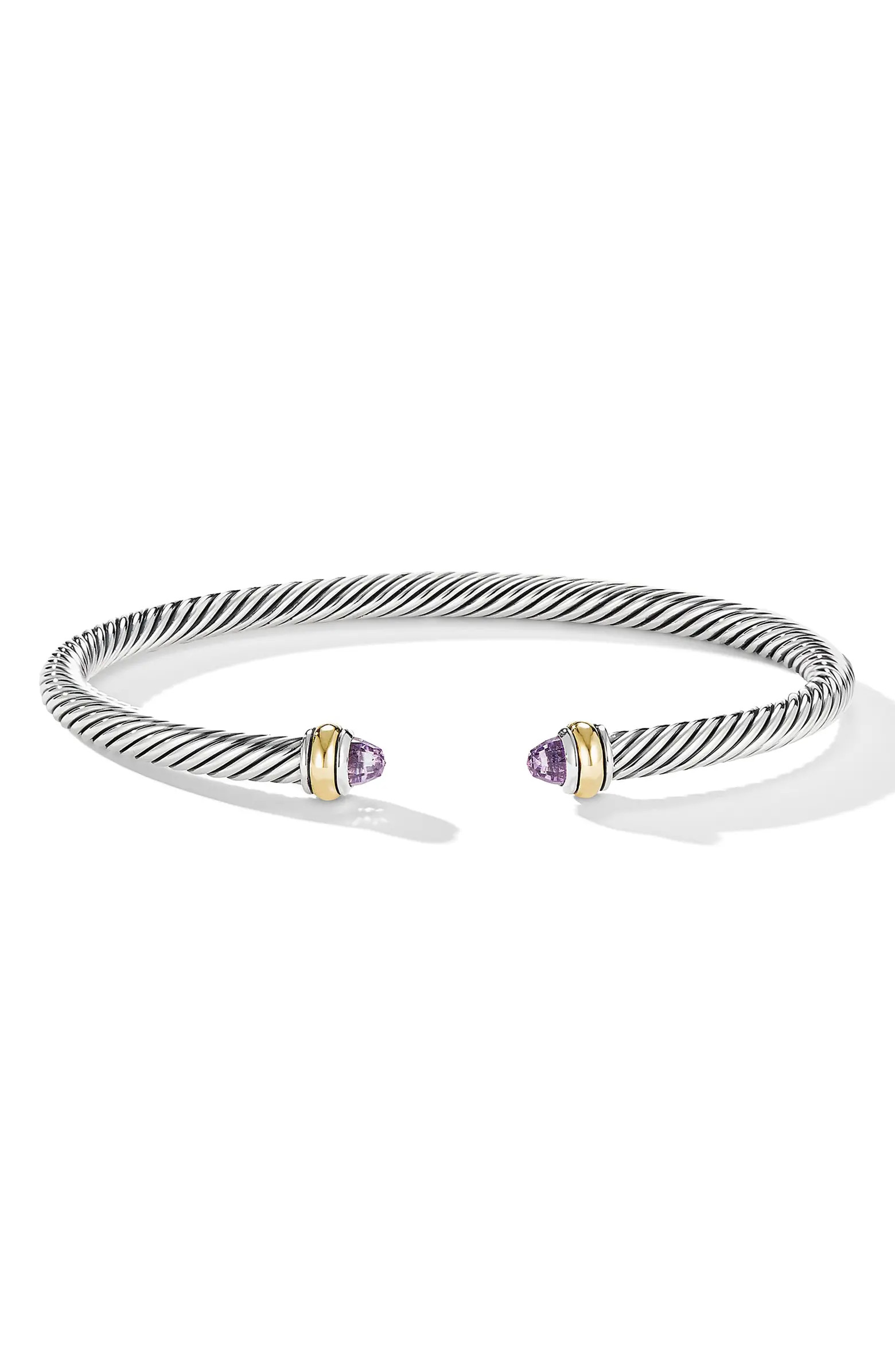 4mm Cable Classic Bracelet with 18K Gold & Semiprecious Stones | Nordstrom