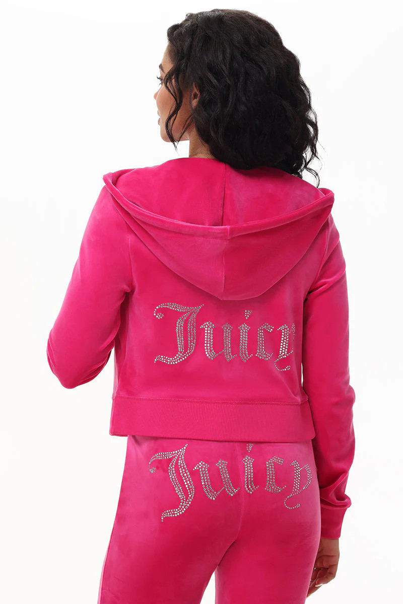 OG Big Bling Velour Hoodie | Juicy Couture