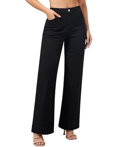 Women's Wide Leg Jeans High Waisted Stretchy Trendy Casual Versatile Work Denim Pants Trousers 20... | Amazon (US)
