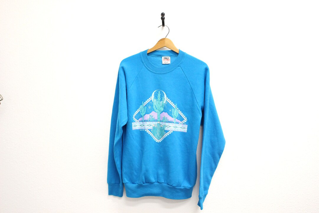 Vintage Cactus Desert Landscape Sweatshirt XL - Etsy | Etsy (US)
