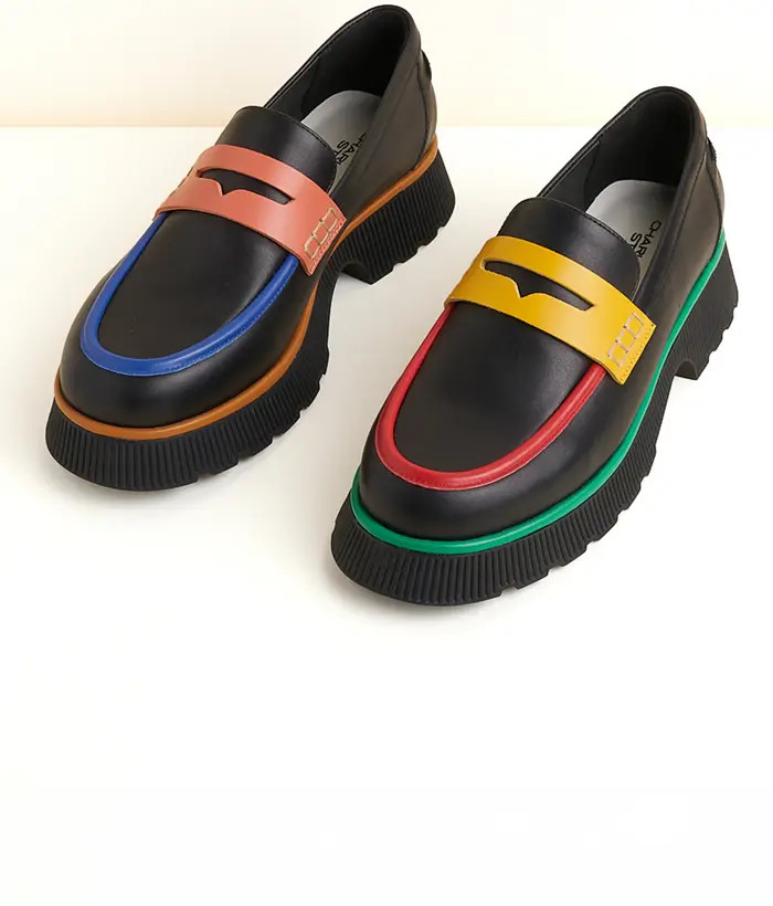 Adam Mismatched Lug Sole Penny Loafer | Nordstrom