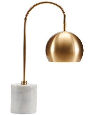 Madison Park Signature Halsey Marble & Brass Table Lamp | Macys (US)