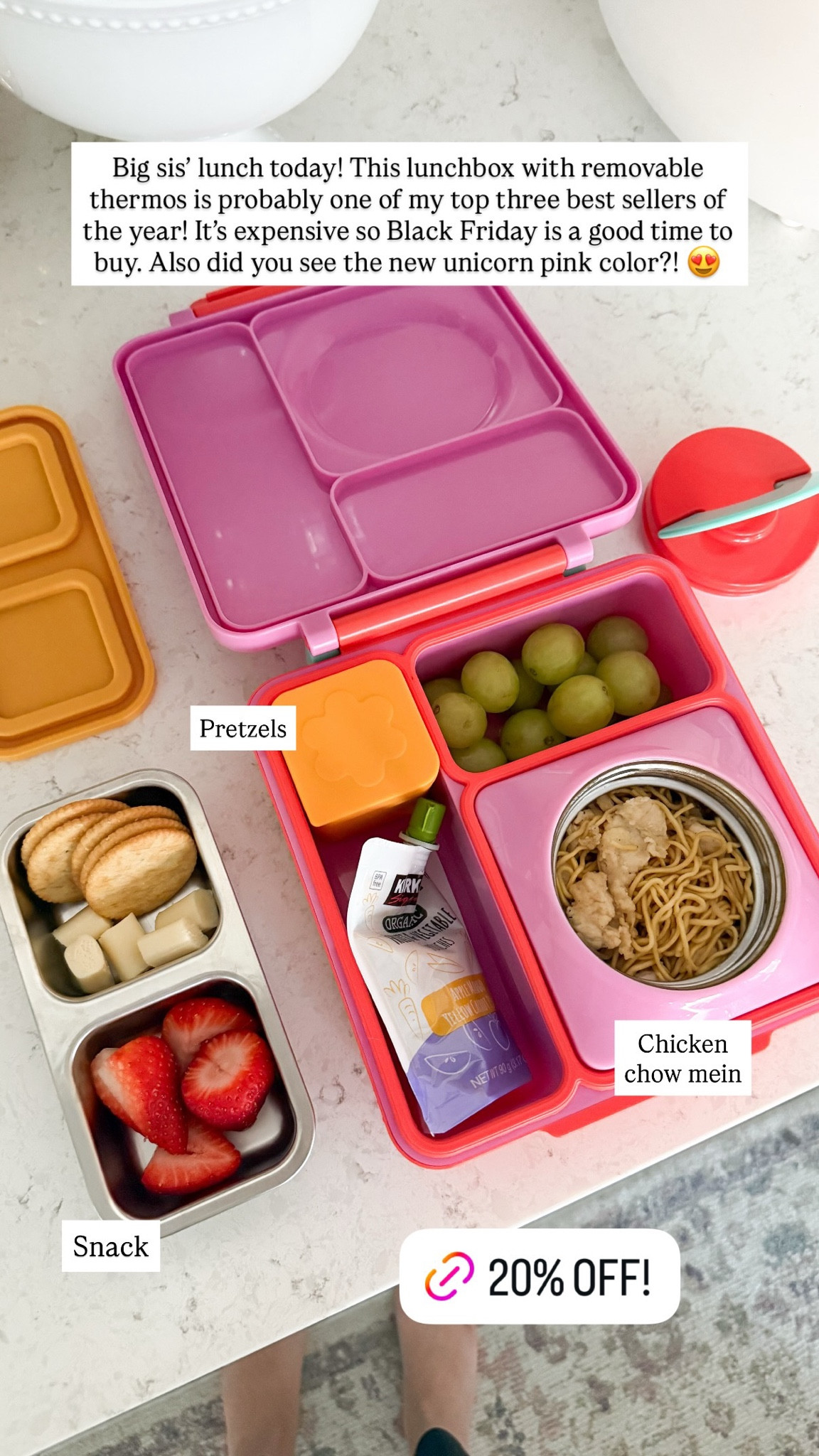 Amazon Black Friday sale! Big sis' lunch today! This lunchbox with removable thermos is probably one of my top three best sellers of the year! It's expensive so Black Friday is a good time to buy. Also did you see the new unicorn pink color?!

#LTKKids #LTKSaleAlert #LTKCyberWeek