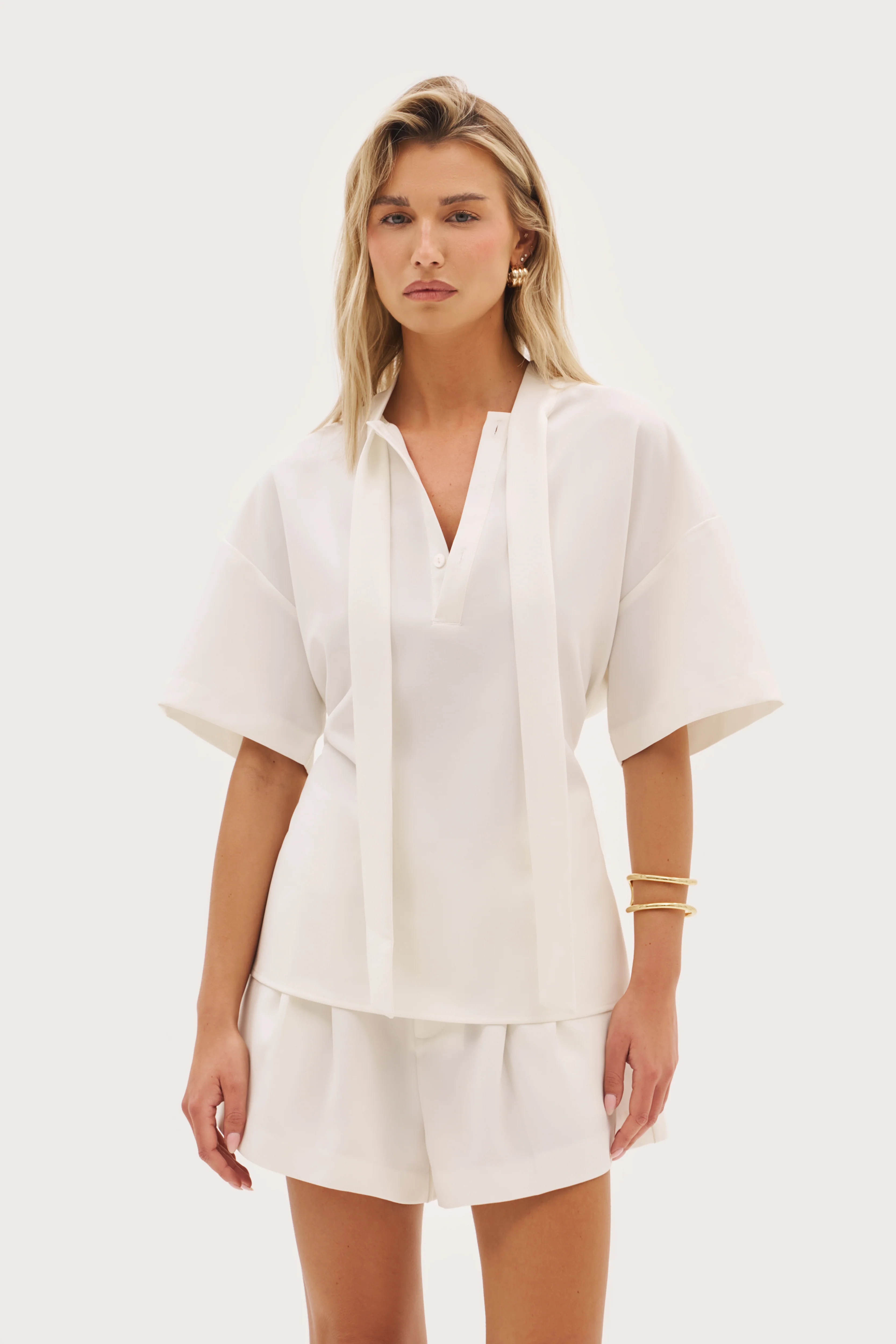 Maebe Sundown Overhead Shirt - White | Maebe UK