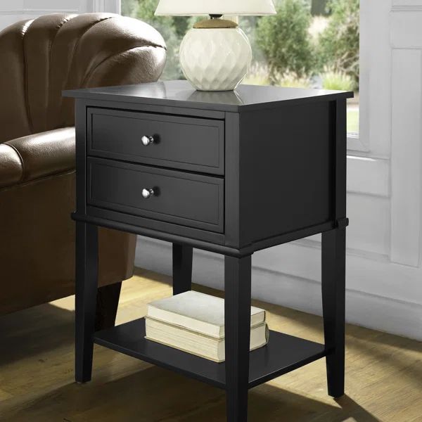 Dmitry 2-Drawer End Table with Storage | Wayfair North America