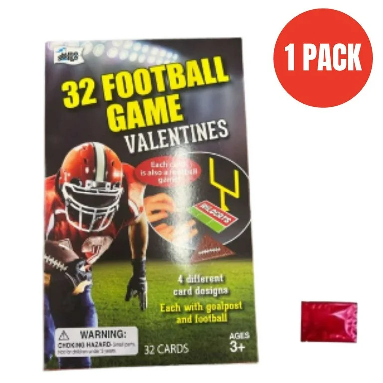 Mello Smello Football Game Valentines - 32 Classroom Cards with Goalposts and Footballs + LaPrima... | Walmart (US)