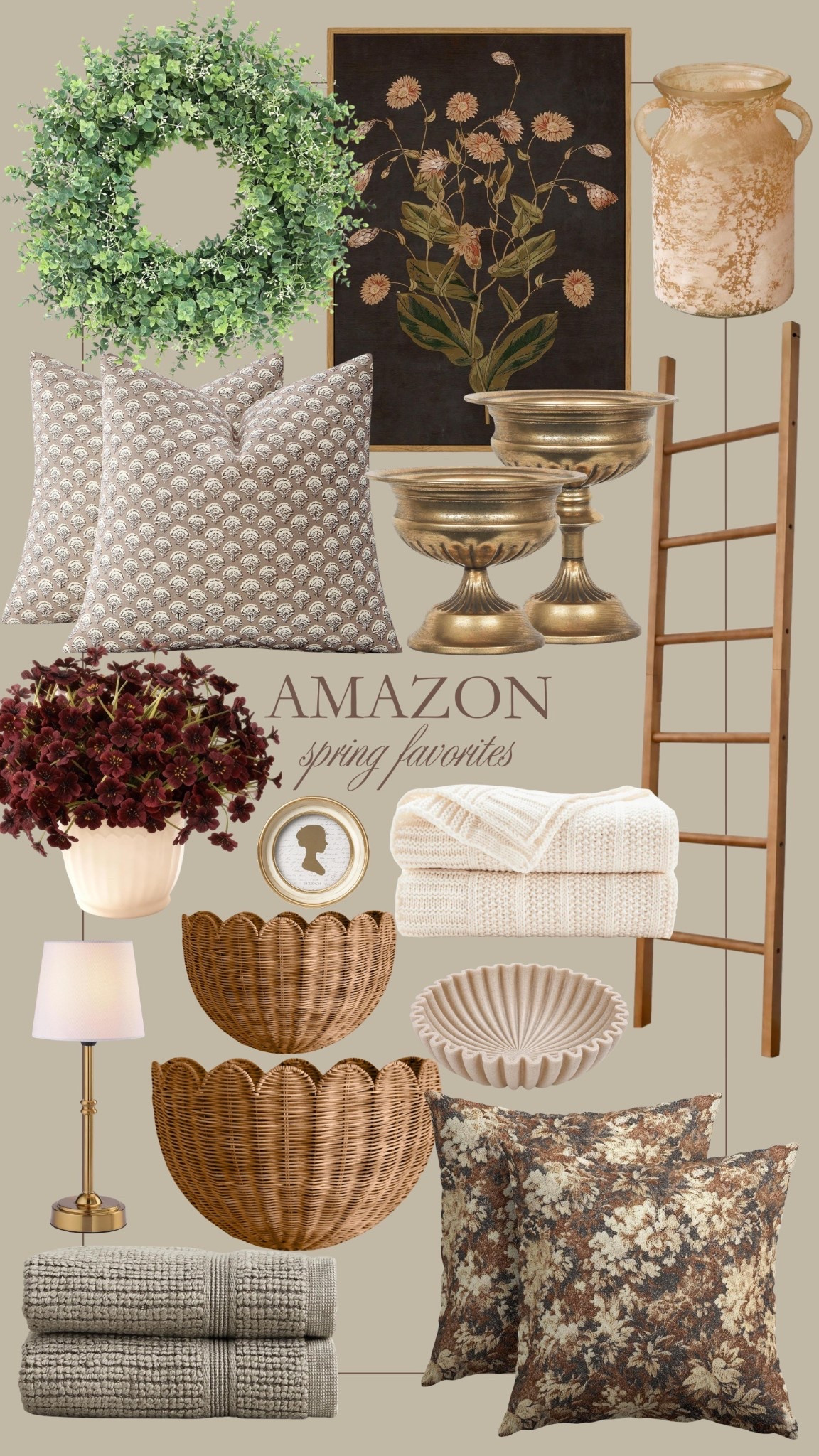 Amazon spring favorites 🤍🌺 Love these pretty flowers, set, vases, and pillows! 

#LTKHome