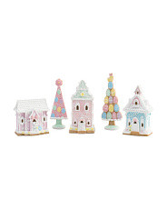 Set Of 5 Led Easter Gingerbread Houses And Trees | Easter | Marshalls | Marshalls