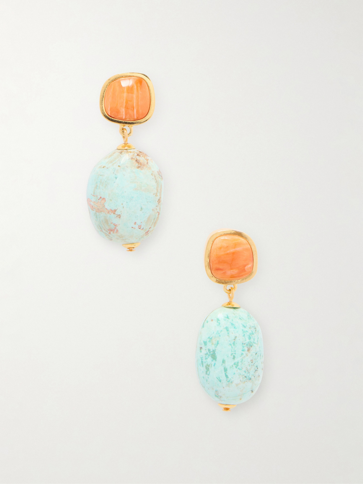 Lizzie Fortunato - Citrus Splash Gold-plated, Shell And Turquoise Earrings - Multi | NET-A-PORTER (UK & EU)