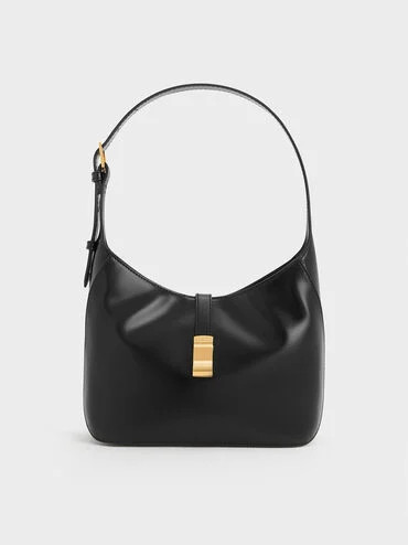 Black Wisteria Belted Shoulder Bag | CHARLES & KEITH | Charles & Keith US