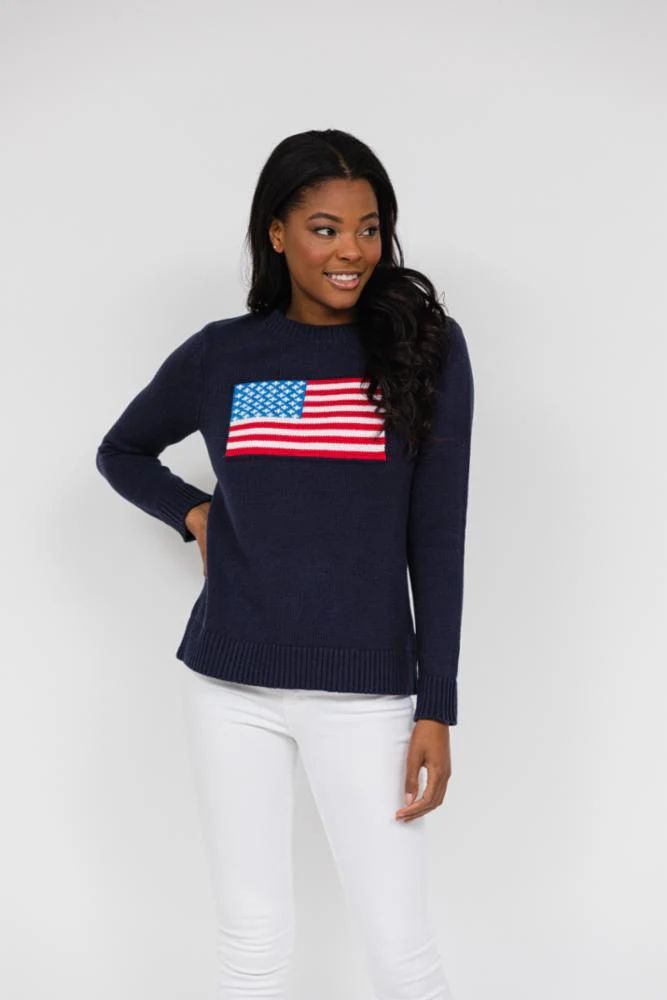Navy Flag Sweater | Sail to Sable
