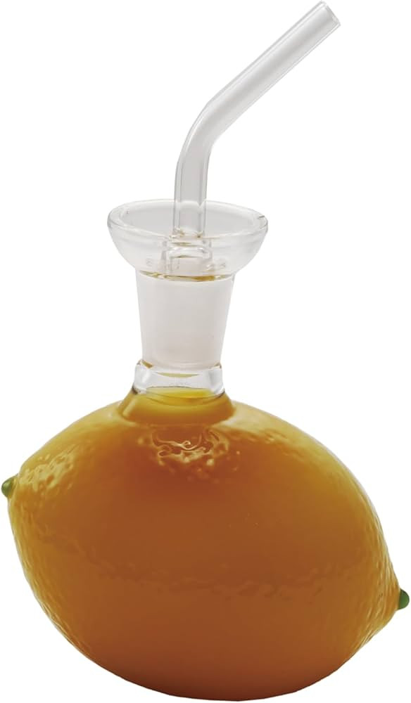 Creative Co-Op 4-Ounce Glass Lemon Shaped Oil Cruet with Stopper, Yellow | Amazon (US)