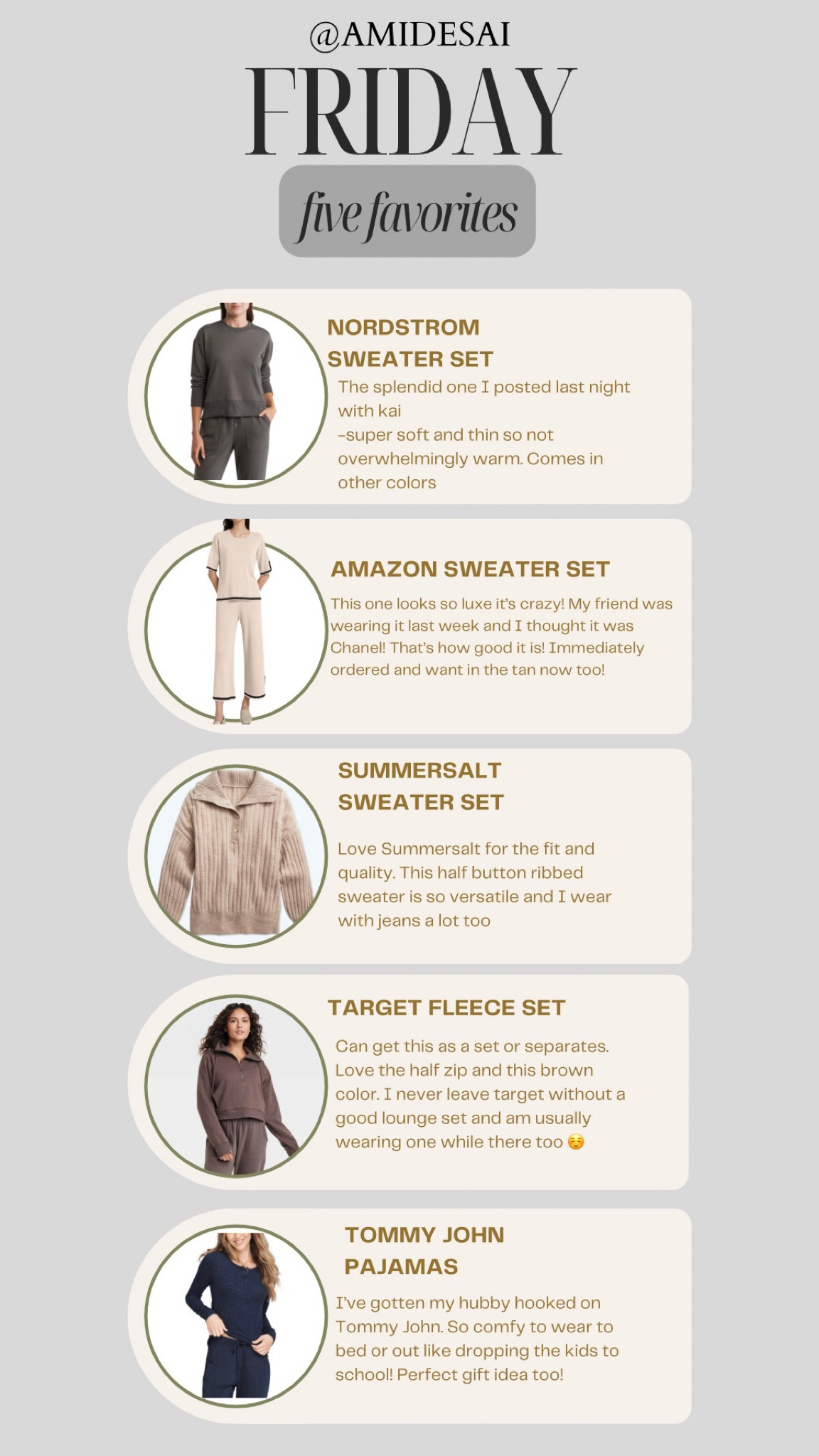 Friday top 5! Matching sweater sets perfect for fall! 

#LTKSeasonal