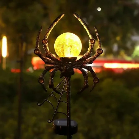 Nrmrqz Halloween Solar Spider Bats Patio Lawns Lights Glowing Prop Decoration Lights | Walmart (US)