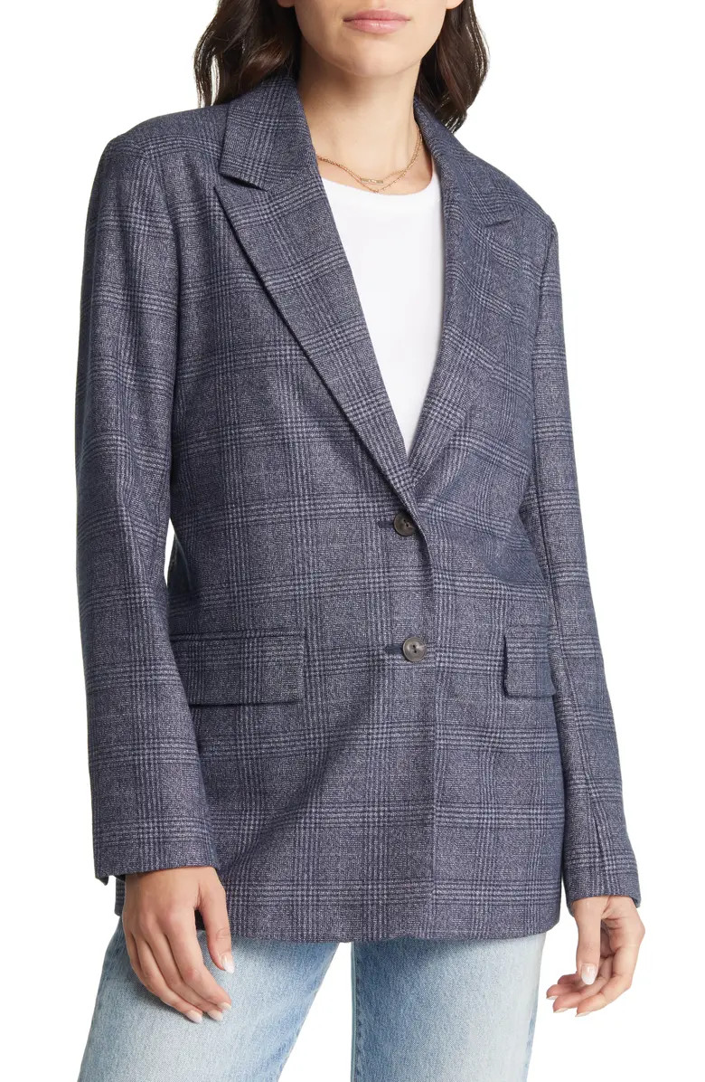 Plaid Two Button Blazer | Nordstrom