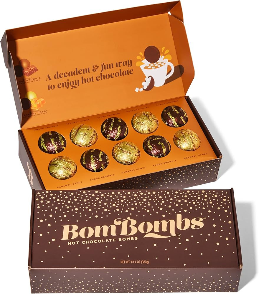 Bombombs Hot Chocolate Bombs, Classic Milk Chocolate Cocoa Bomb Gift Set, Includes 2 Flavors; Car... | Amazon (US)