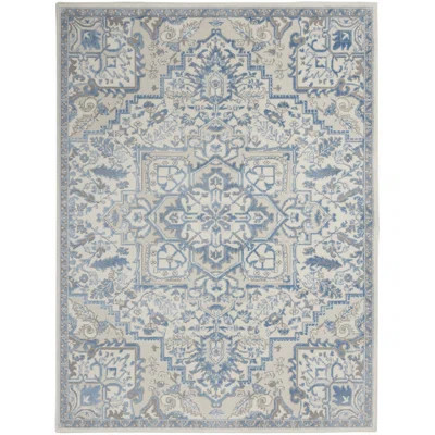 Lihua Oriental Blue/Gray/Brown Area Rug | Wayfair North America