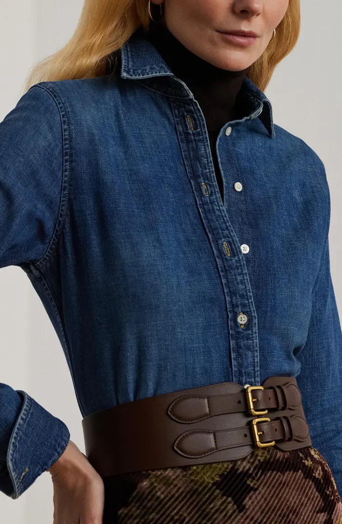 Lauren Ralph Lauren Classic Fit Denim Shirt | Nordstrom | Nordstrom