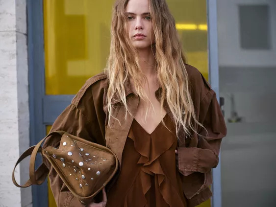 STUDDED CITY BAG | Zara US