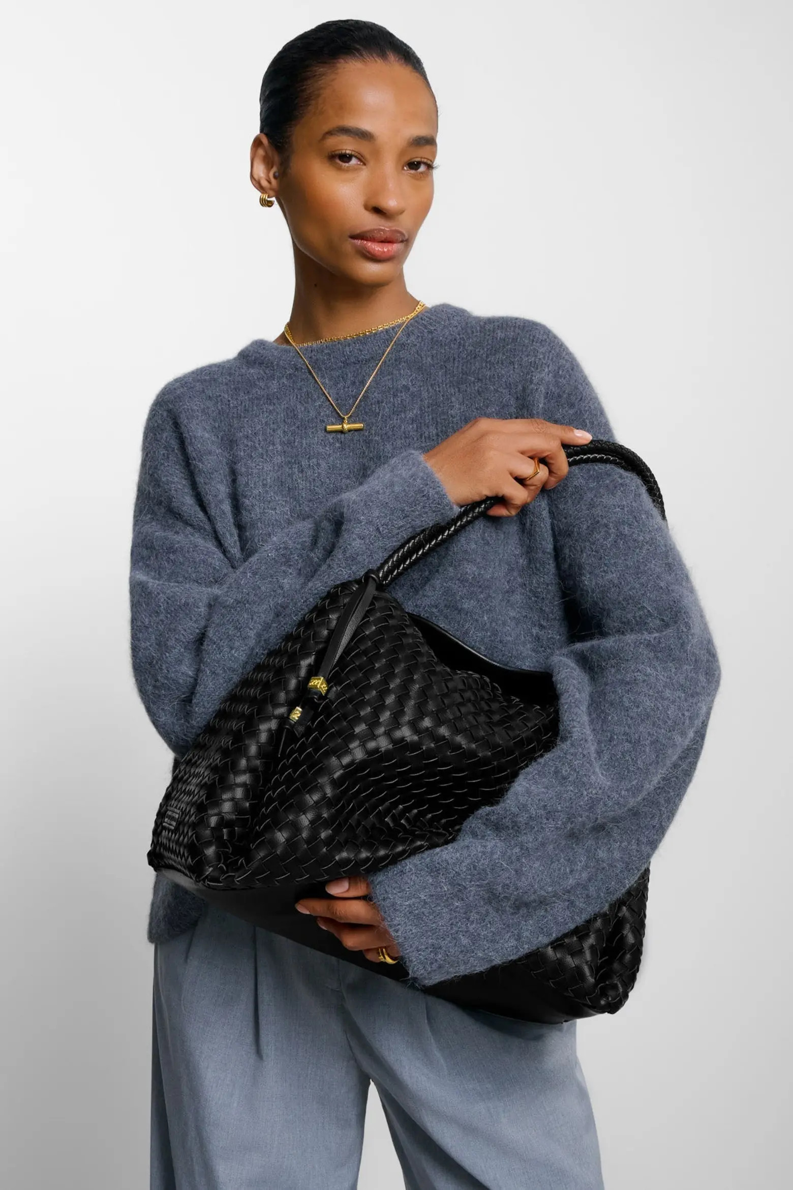 Nova Hand Woven Large Shoulder Bag in Black (Women) | Nordstrom | Nordstrom