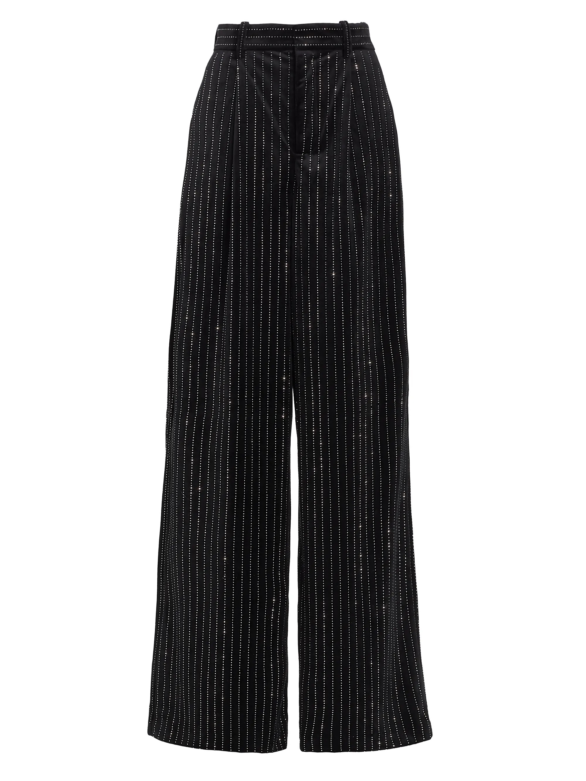 Brinkley Wide-Leg Velvet & Crystal Pants | Saks Fifth Avenue
