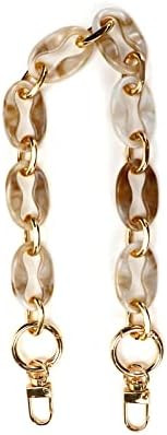 Crapyt Oval Resin Purse Chain Strap Acrylic Marbled White DIY Craft 40cm/15.75" 1 PCS Elegant Sty... | Amazon (US)